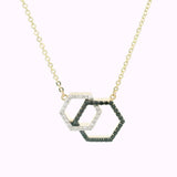 14K Yellow Gold Natural Diamonds Contemporary Necklace