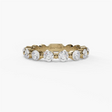 14K Yellow Gold Modern Natural Diamonds Band
