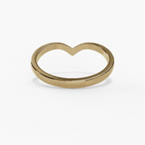 14K Yellow Gold Curved Band