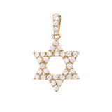 18K Yellow Gold Natural Diamonds Drop Pendant