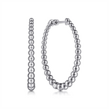 Sterling Silver Large Oval Bujukan Hoops