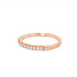 14K Rose Gold Classic Natural Diamonds Band