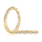 14K White Gold Half Anniversary Natural Diamonds Band