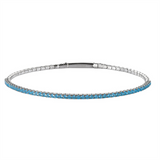 Sterling Silver March Birthstone Flex Bracelet