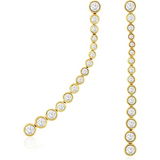 14K Yellow Gold Dangle Natural Diamonds Earrings