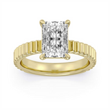 14K Yellow Gold 2.52Ct Radiant Lab Grown Diamonds Solitaire Engagement Ring