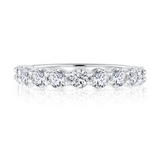 14K White Gold Classic Natural Diamonds Band