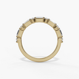 14K Yellow Gold Modern Natural Diamonds Band