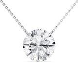 14K White Gold Lab Grown Diamonds Solitaire Necklace