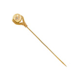 JT ESTATE 18K Yellow Gold Diamond Bird Claw Pin