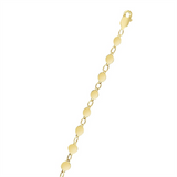 14K Yellow Gold Mirror Round Link Bracelet