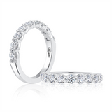 14K White Gold Classic Natural Diamonds Band