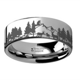 Tungsten 8mm Animal Landscape Scene Wedding Band