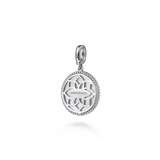Sterling Silver Mother Of Pearl Contemporary Pendant