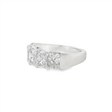 18K White Gold Bold Diamond Anniversary Natural Diamonds Band