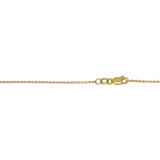 14K Yellow Gold 18 Inches Adjustable Cable Chain