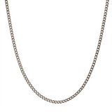 4.35mm Titanium Flat Curb Chain Necklace