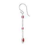 Sterling Silver Garnets Dangle Earrings