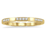 14K Yellow Gold Stackable Natural Diamonds Ring