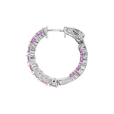 June Birthstone Sterling Silver Lab Grown Alexandrite Inside Out Earrings