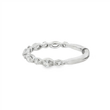 14K White Gold Modern Natural Diamonds Band