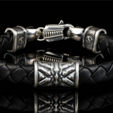 "Thunderbloom" Lambskin Leather And Sterling Silver Bracelet