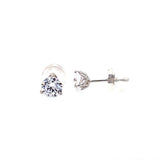 14K White Gold 5mm Cubic Zirconia Martini Stud Earrings