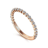 14K Rose Gold Modern Natural Diamonds Band