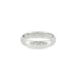 JT ESTATE 14K White Gold Half Round 5Mm Band