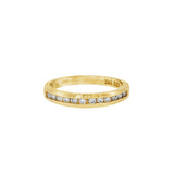 JT ESTATE 14K Yellow Gold Classic Channel Set Natural Diamond Band