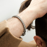5mm Stainless Steel Sandblast Franco Chain Bracelet