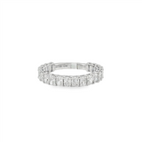 14K White Gold Radiant Lab Grown Diamond Modern Band