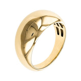 14K White Gold Wide Domed Band Ring