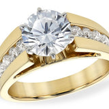 14K Yellow Gold Classic Channel Set Engagement Ring