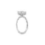 14K White Gold Adeena Hidden Halo Pear Natural Diamonds Engagement Ring